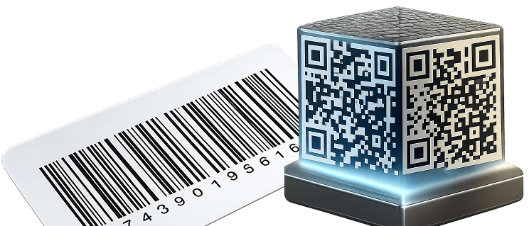 QR code and barcode illustration